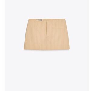 Zara Elegant pinstripe Tan Women's Skort